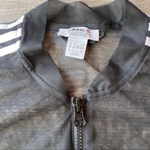 adidas originals sleek mesh tulle track jacket in pink